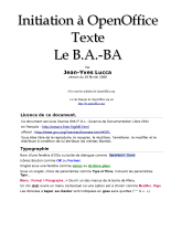 couverteur Initiation a OpenOffice Texte - Le B.A.-BA