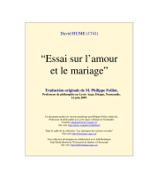 couverteur Essai sur l'amour et le mariage