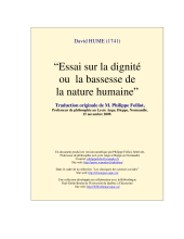 couverteur Essai sur la dignite ou la bassesse de la nature humaine