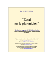 couverteur Essai sur le platonicien