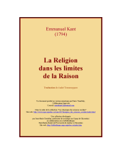 couverteur La religion dans les limites de la raison