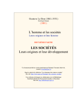 couverteur Les societes. Leurs origines et leur developpement