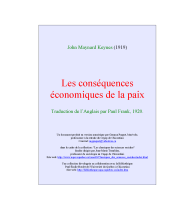 couverteur Les consequences economiques de la paix