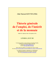 couverteur Theorie generale de l'emploi, de l'interet et de la monnaie - 1