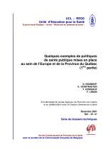 couverteur Quelques exemples de politiques de sante publique - 1
