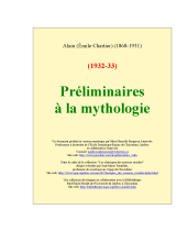 couverteur Preliminaires a la mythologie