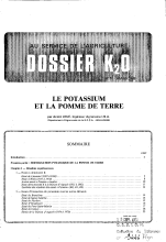 couverteur Le potassium et la pomme de terre