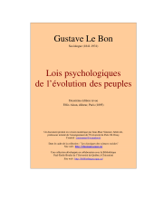 couverteur Lois psychologiques de l'evolution des peuples