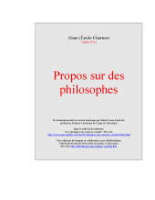 couverteur Propos sur des philosophes