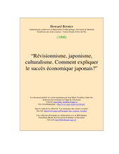 couverteur Revisionnisme, japonisme, culturalisme