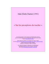 couverteur Sur les perceptions du toucher