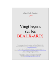 couverteur Vingt lecons sur les beaux-arts