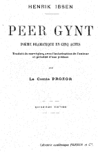 couverteur Peer Gynt